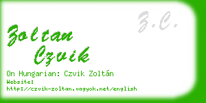 zoltan czvik business card
